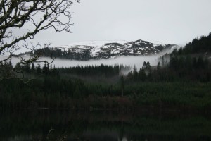 Valley fog. Scottish highlands